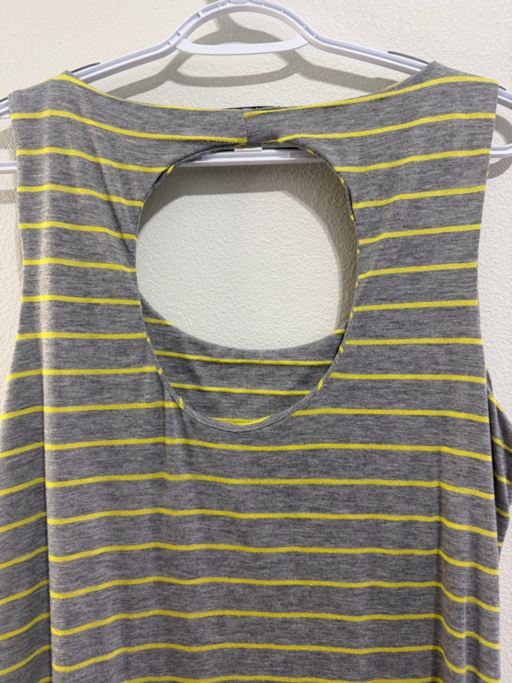 Bar III Gray and Yellow Striped High-Low Maxi Dress - Picture 5 of 6